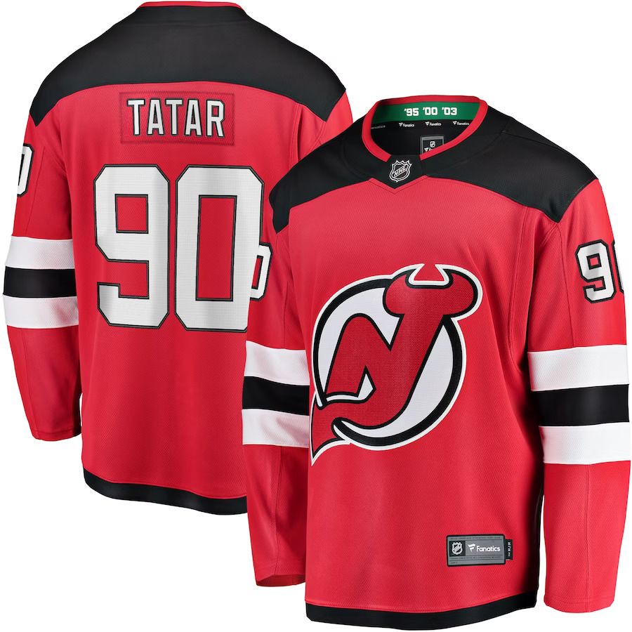 Men New Jersey Devils #90 Tomas Tatar Fanatics Branded Red Home Breakaway Player NHL Jersey->new jersey devils->NHL Jersey